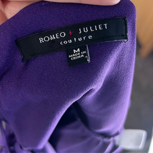 Romeo & Juliet Couture Purple Ruffle Babydoll Tank Top M Coquette Festival - Picture 5 of 6
